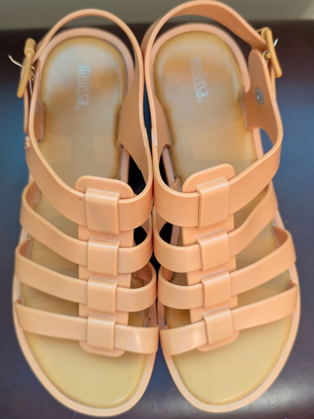 Melissa Women’s Mustard Jelly Platform Sandals - Picture 3 of 5
